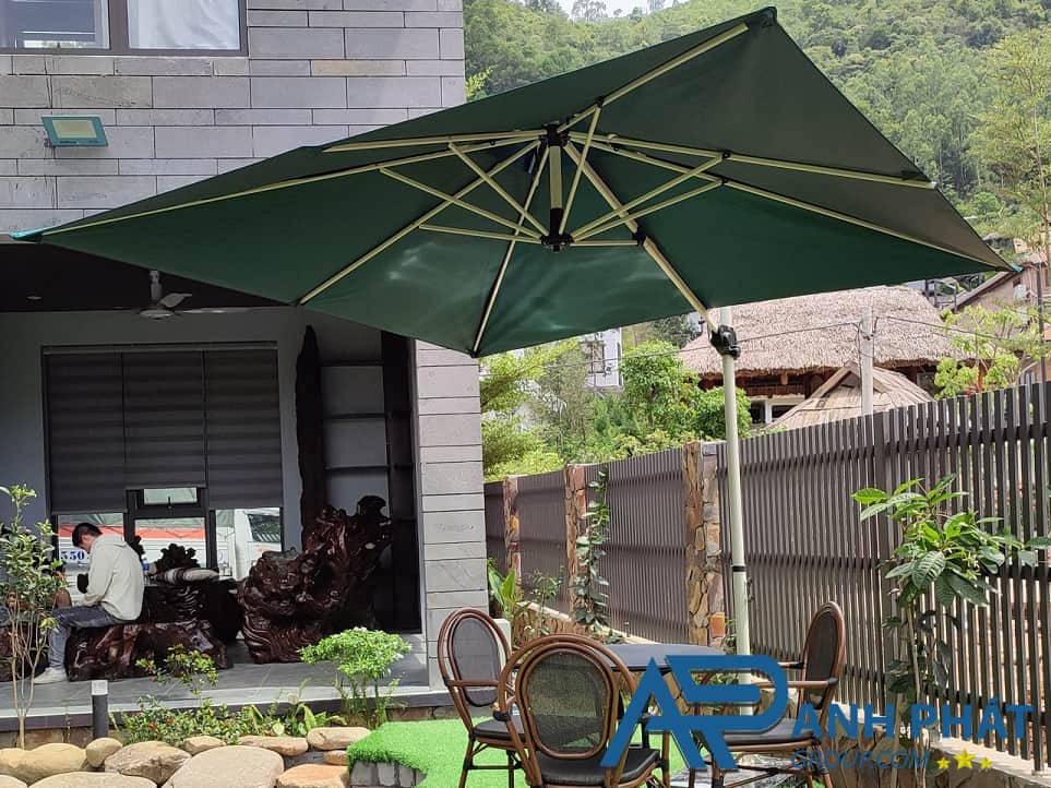 Dù vuông Thay bạt vải dù vuông lệch tâm bền đẹp