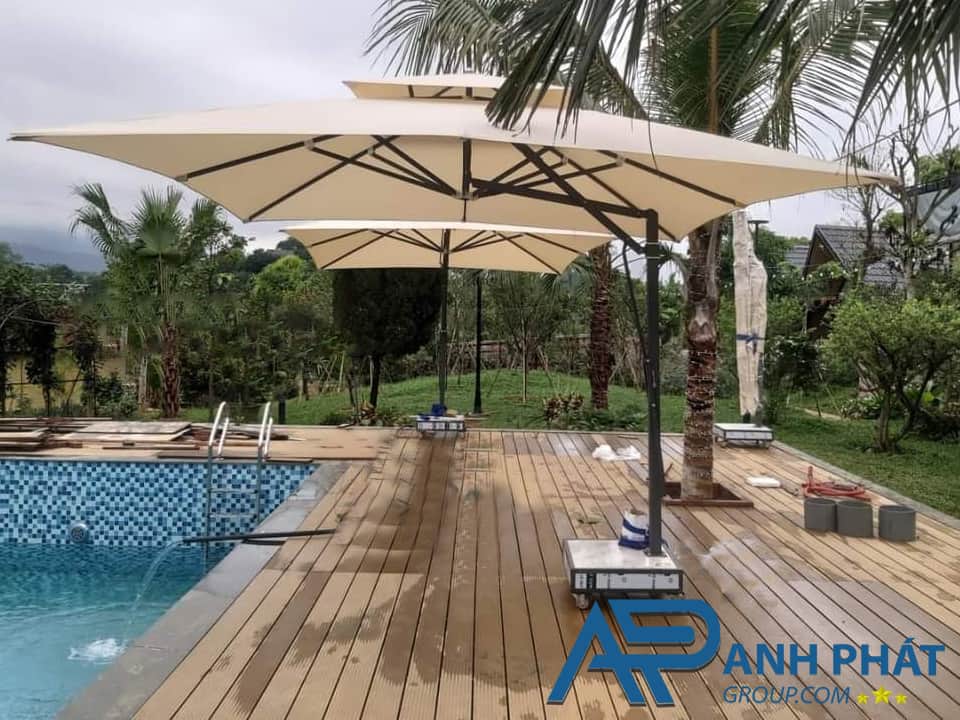 Dù lệch tâm Dù lệch tâm vuông tròn cao cấp chống nắng