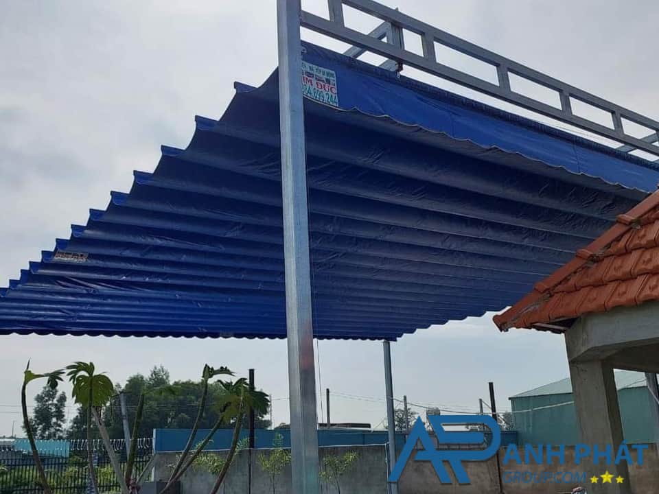 Mái xếp bạt kéo Bạt xếp khổ lớn