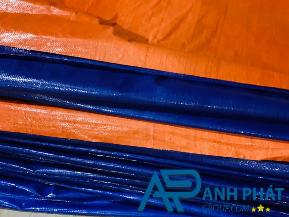 Chất lượng và uy tín về bạt nhựa 2 da dứa xanh cam che nắng mưa công trình