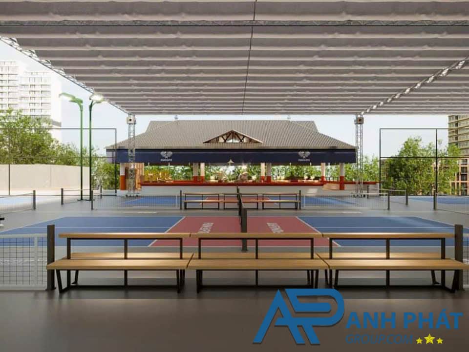 Mẫu mái che bạt đẹp cho sân tập pickleball