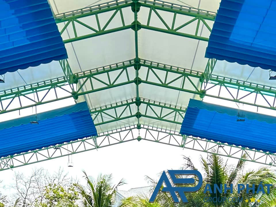 Mái bạt che sân thể thao pickleball Anh Phát Group