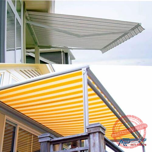 Dịch vụ thi công lắp mái bạt che trước hiên nhà Anh Phát Group.