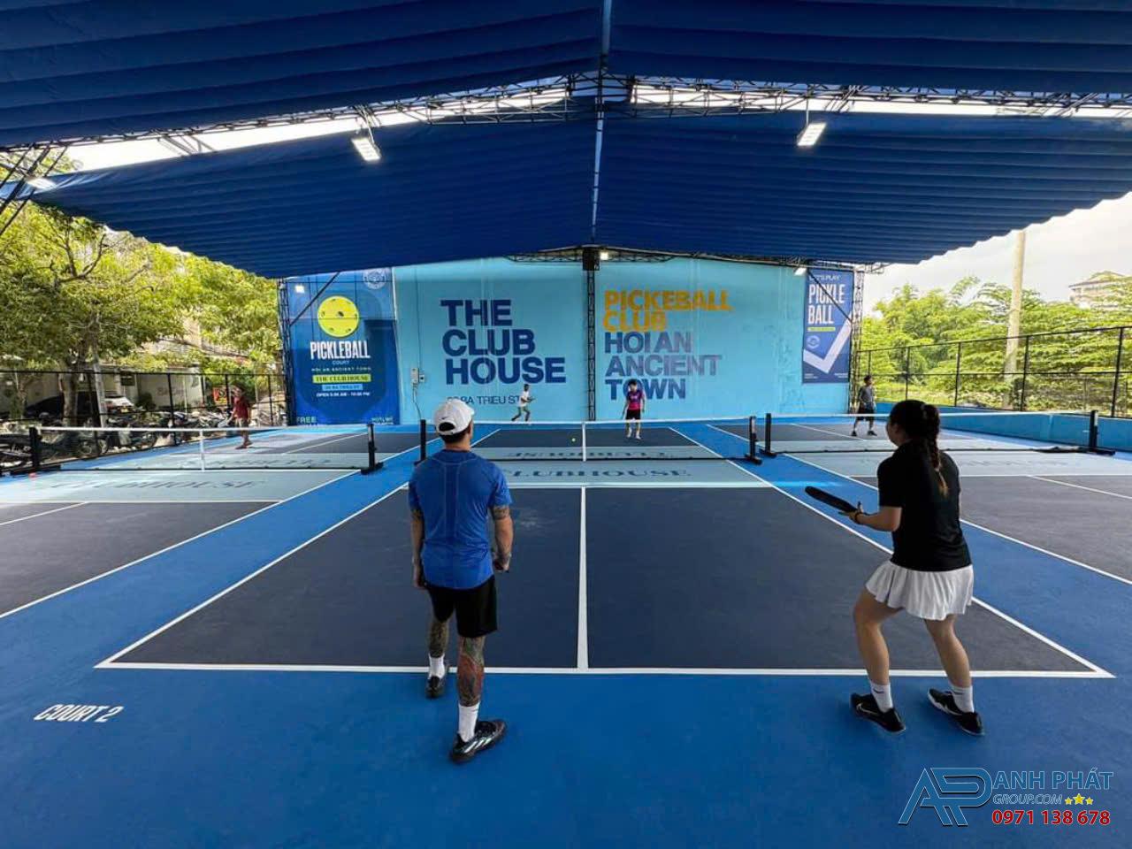 Mái Bạt Che Sân Thể Thao Pickleball Thương Hiệu Anh Phát Group