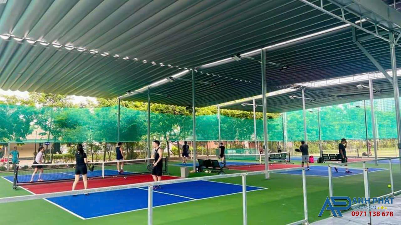 Mái Bạt Che Sân Thể Thao Pickleball Thương Hiệu Anh Phát Group